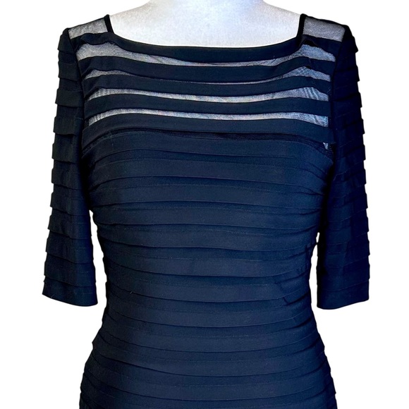 Adrianna Papell Black Bandage Style Sheath Dress Size 10 - Picture 4 of 13